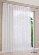DecoHome24 Gardine Voile Creme Kräuselband Transparent Bild 2