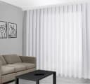 DecoHome24 Voile Gardine Weiß mit Falten Bild 2