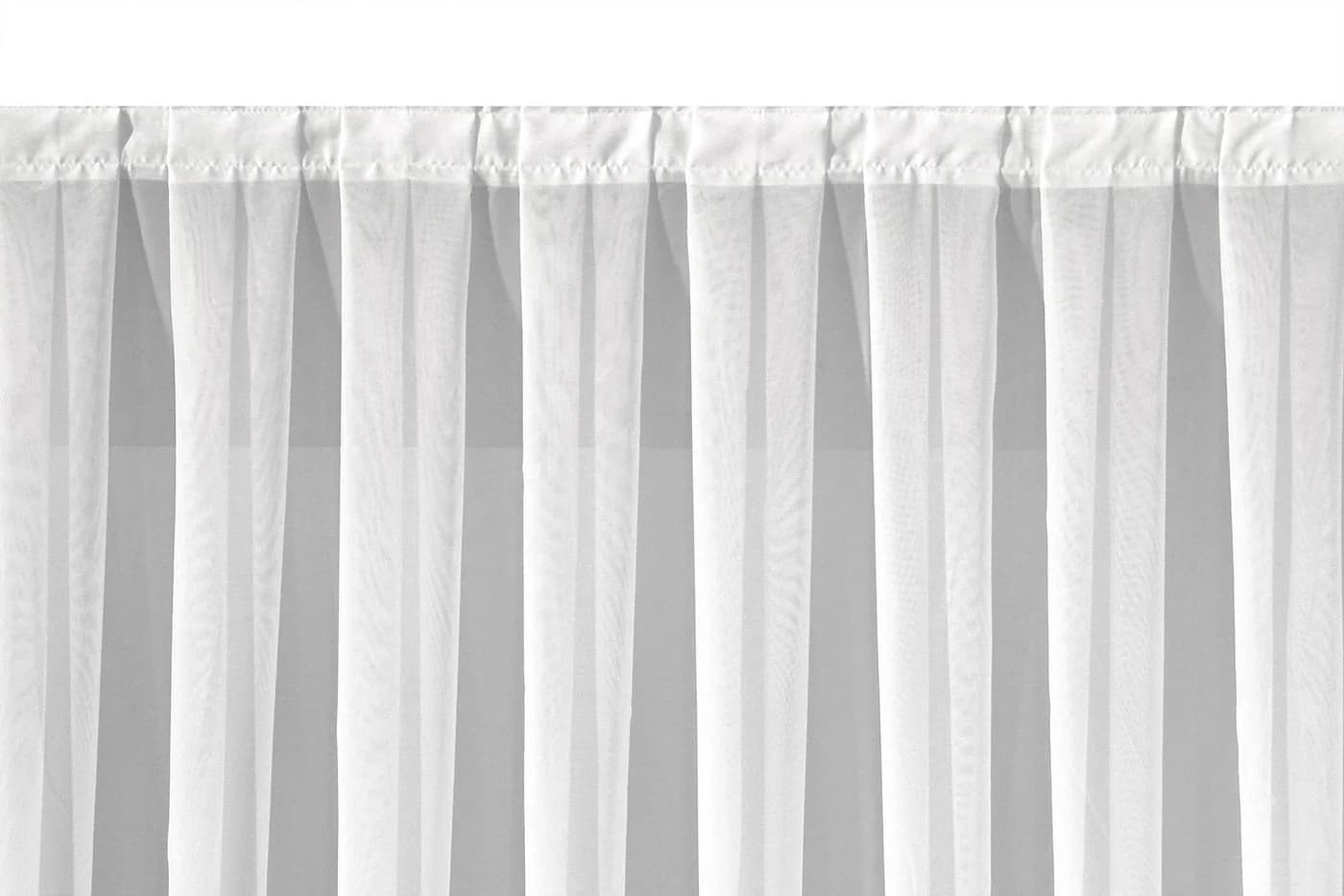 DecoHome24 Voile Gardine Weiß mit Falten - Bild 3
