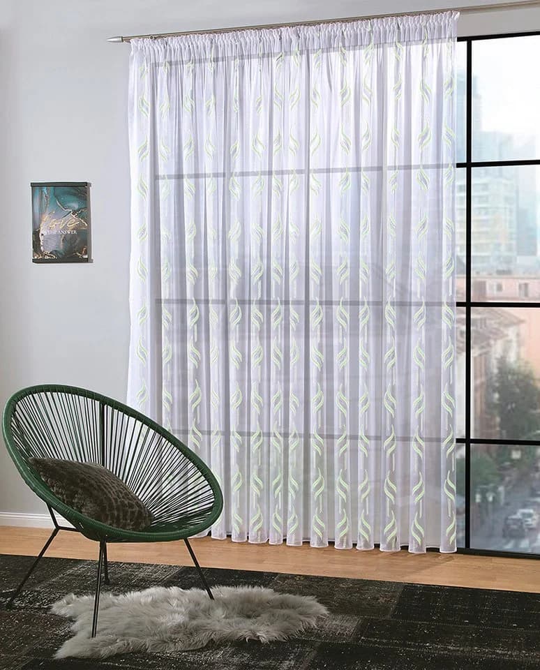 DecoHome24 Gardine Gloriosa Weiß Halbtransparent - Bild 2