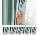 Restilo Kräuselband Gardine Verdunkelnd Samt Textil Grün Bild 1