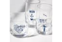 Bow & Hummingbird Longdrinkglas Kristallglas "Moin-Anker-Herz" Blau/Weiß Bild 3