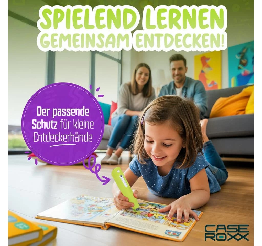 caseroxx Silikon-Hülle für Ravensburger TipToi Player Grün