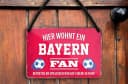 schilderkreis24 Metallschild Hier wohnt ein Bayern Fan Retro Bild 1