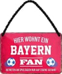 schilderkreis24 Metallschild Hier wohnt ein Bayern Fan Retro Bild 2