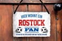 schilderkreis24 Metallschild Blechschild Retro Stil Rostock Fan Deko Bild 2