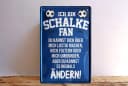 schilderkreis24 Blechschild Ich bin Schalke Fan Retro Metall Bild 1