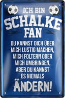 schilderkreis24 Blechschild Ich bin Schalke Fan Retro Metall Bild 2