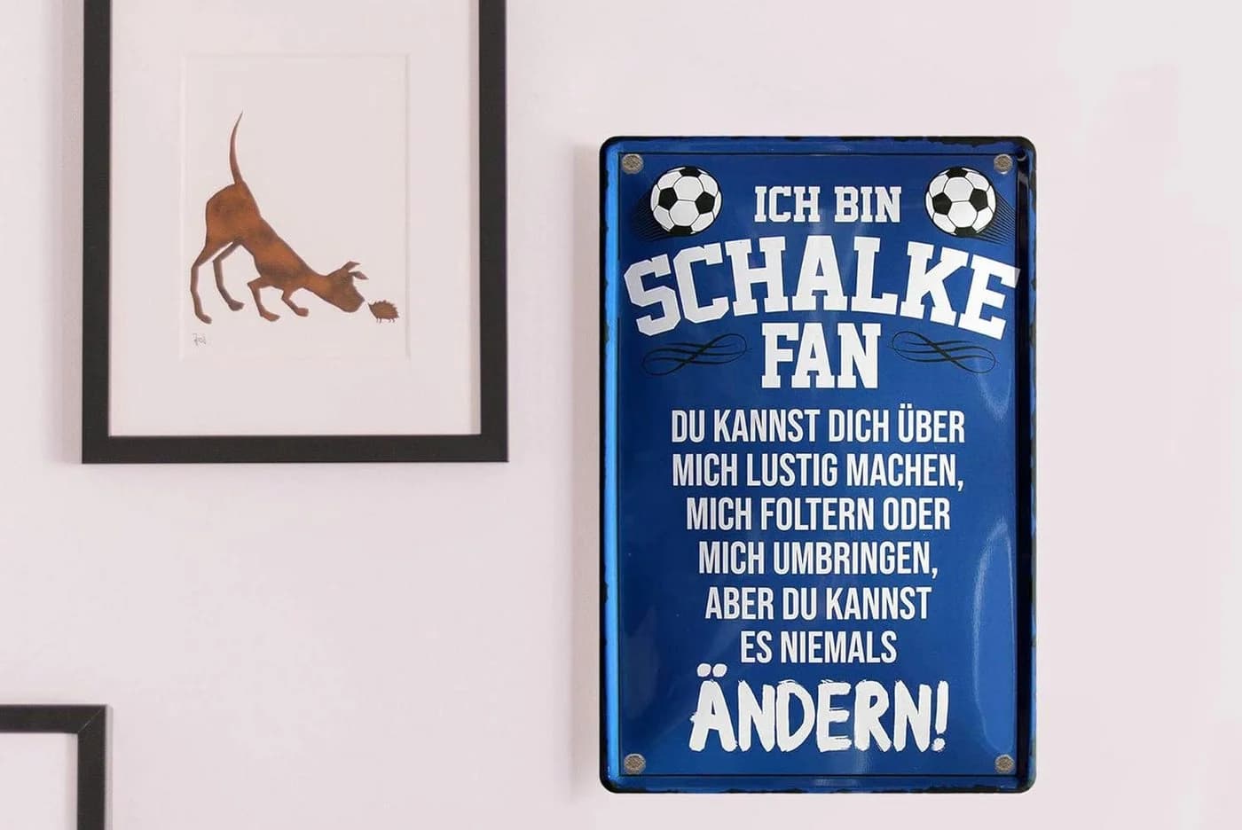 schilderkreis24 Blechschild Ich bin Schalke Fan Retro Metall - Bild 4