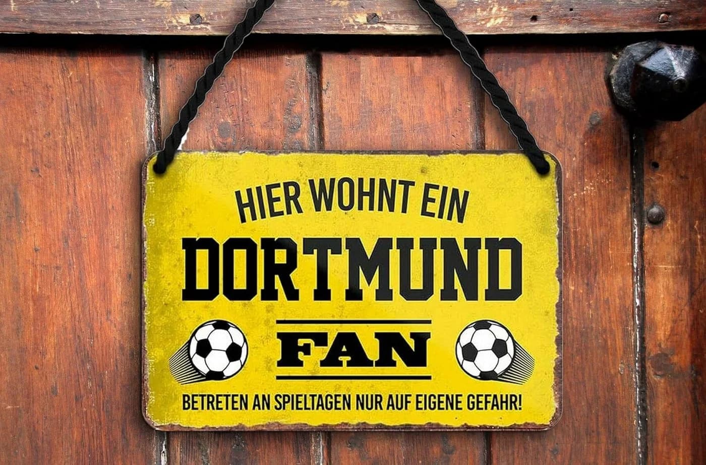 schilderkreis24 Metallschild Hier wohnt ein Dortmund Fan - Bild 2