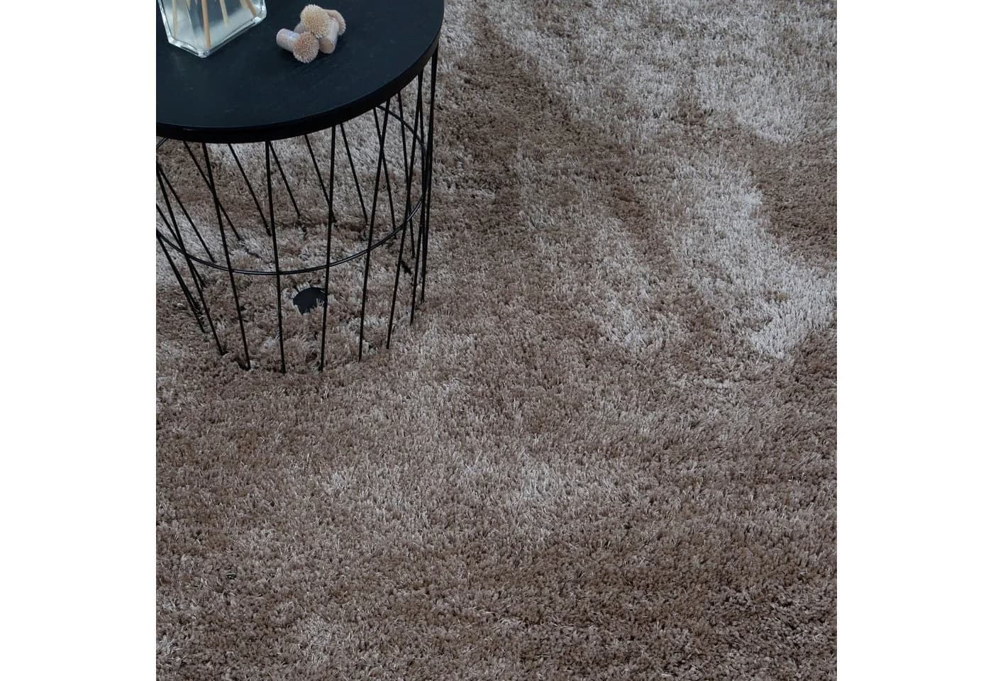 Consilio Concept Teppich MONA Hochflor Shaggy Beige Handgefertigt