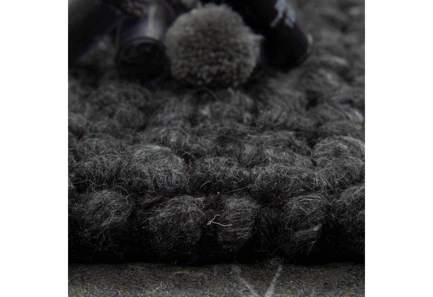 Consilio Concept Designteppich WOOLY Anthrazit Grau Handgefertigt - Bild 3