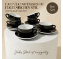 MUVELL Cappuccino-Set 6-tlg. Schwarz/Weiß Keramik Bild 1