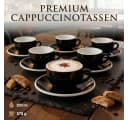 MUVELL Cappuccino-Set 6-tlg. Schwarz/Weiß Keramik Bild 5