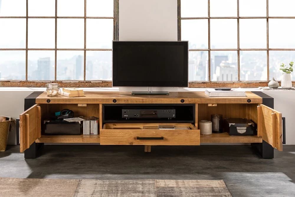 riess-ambiente Lowboard THOR 200cm Natur/Industrial Design - Bild 4