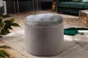 riess-ambiente Hocker MODERN BAROCK Silbergrau Samt mit Stauraum Bild 1