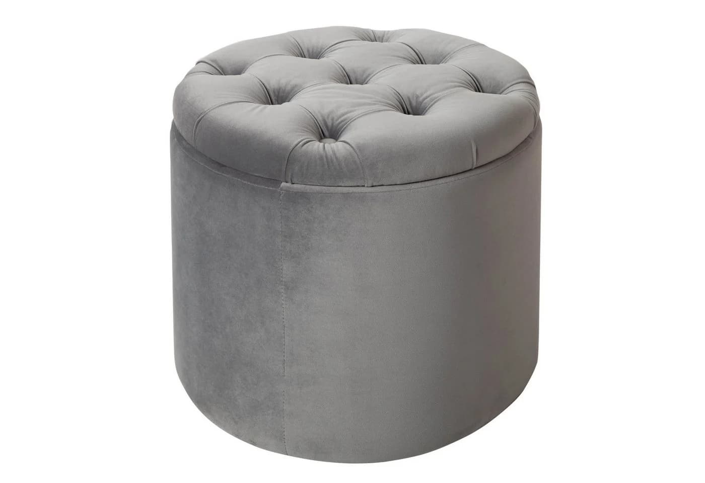 riess-ambiente Hocker MODERN BAROCK Silbergrau Samt mit Stauraum - Bild 2
