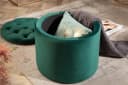 riess-ambiente Hocker MODERN BAROCK Dunkelgrün Samt mit Stauraum Bild 4
