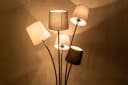 riess-ambiente Stehlampe LEVELS 176cm Schwarz/Grau Leinenstoff-Schirm Marmor Bild 4