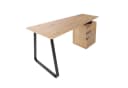 riess-ambiente Schreibtisch STUDIO 160cm Eichenoptik Schwarz mit Schubladen Bild 2