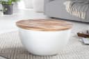 riess-ambiente Couchtisch INDUSTRIAL STORAGE Ø60cm weiß / natur Bild 2