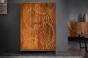 riess-ambiente Barschrank SCORPION Braun/Schwarz 3D-Schnitzerei Massivholz Bild 1