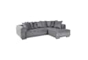 riess-ambiente Big-Sofa DECADENCIA 320cm Silbergrau Samt Eckcouch XXL Bild 1
