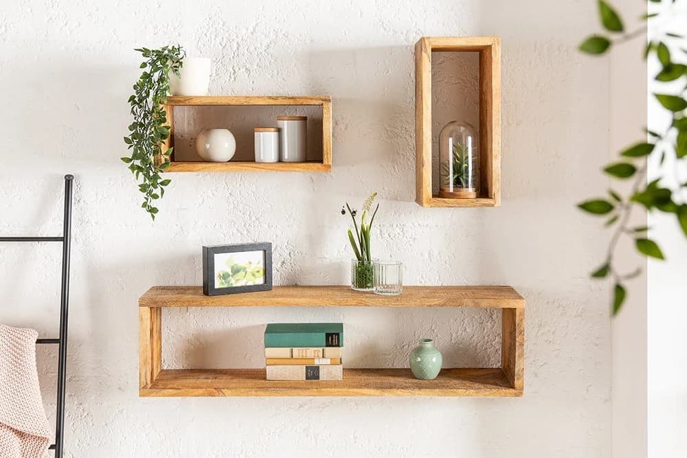 riess-ambiente Wandregal HEMINGWAY 94cm Massivholz