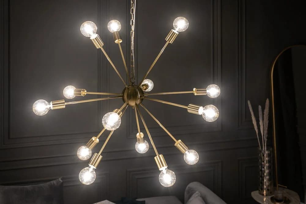 riess-ambiente Sputnik Hängeleuchte 87cm Gold 14 Arme