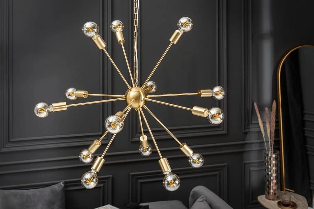 riess-ambiente Sputnik Hängeleuchte 87cm Gold 14 Arme - Bild 2