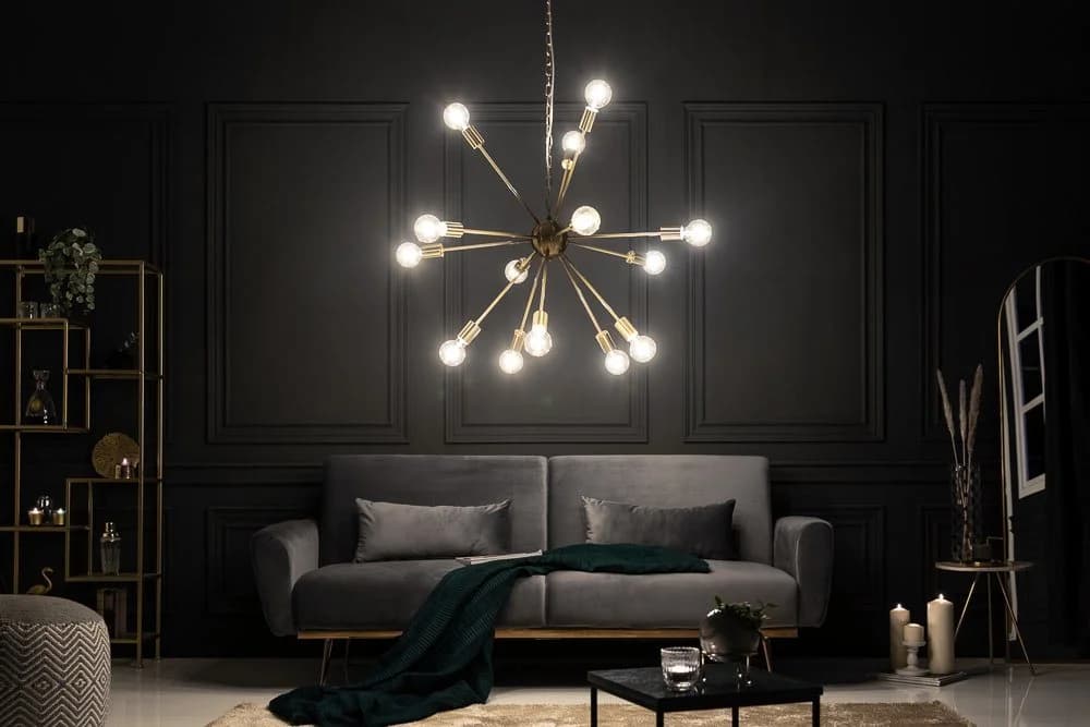 riess-ambiente Sputnik Hängeleuchte 87cm Gold 14 Arme - Bild 3