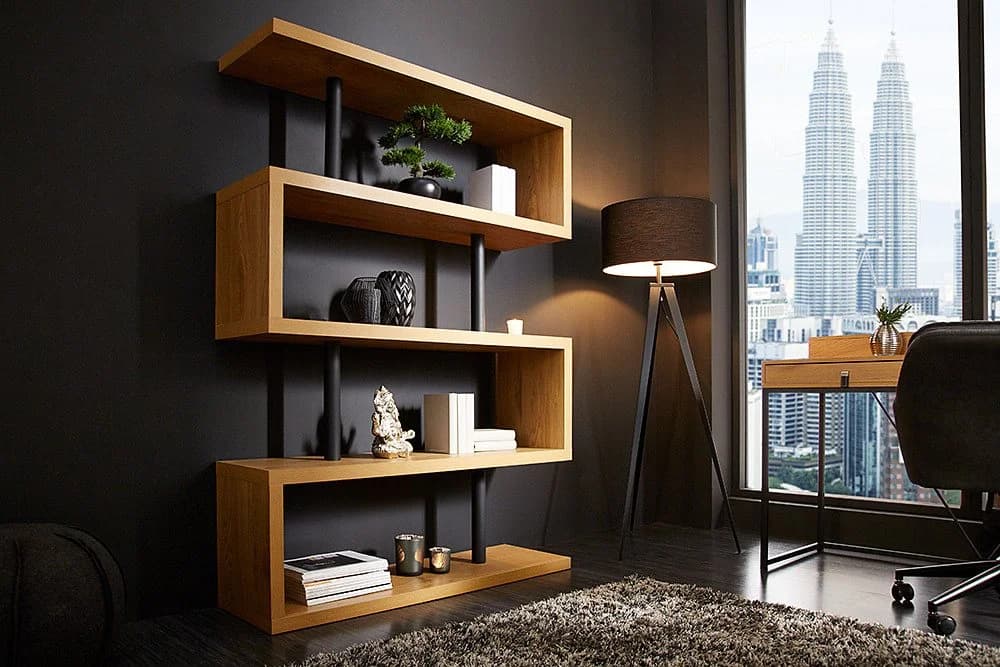 riess-ambiente Standregal SNAKE 165cm Eichenoptik Schwarz Modern - Bild 2