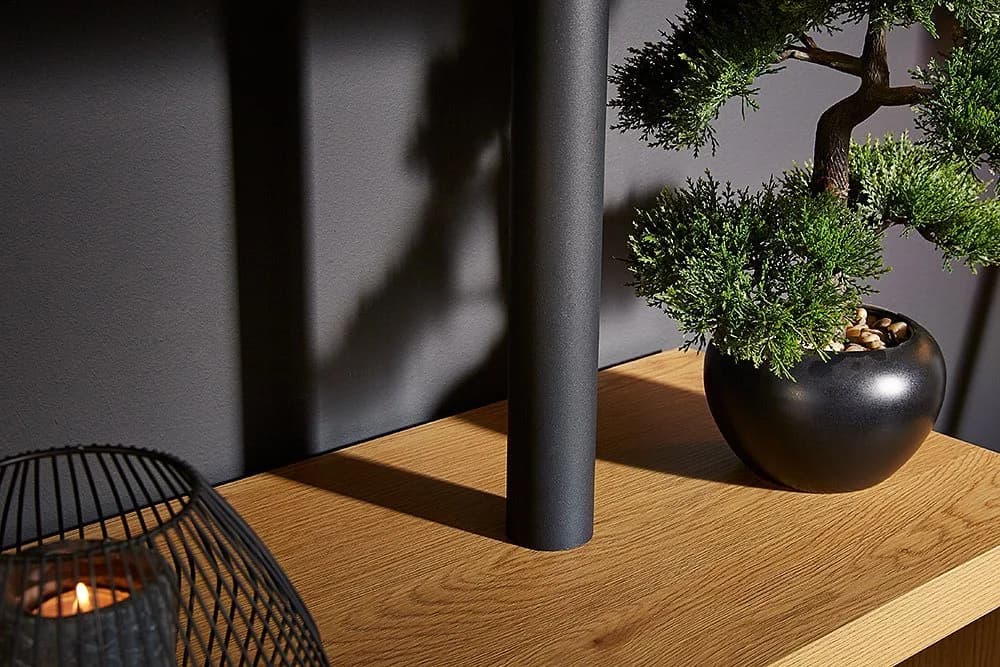 riess-ambiente Standregal SNAKE 165cm Eichenoptik Schwarz Modern - Bild 3