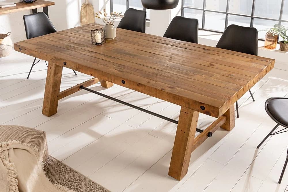 riess-ambiente Esstisch FINCA Vintage Braun Recyceltes Massivholz Industrial