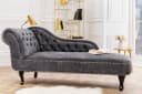 riess-ambiente Recamiere CHESTERFIELD Grau Samt Bild 1