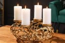 riess-ambiente Kerzenhalter ABSTRACT 38cm gold Metall Kranz Bild 2