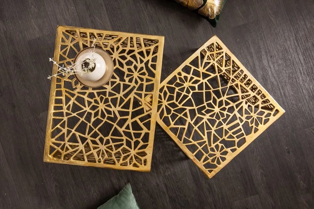 riess-ambiente Couchtisch ABSTRACT Set 2-tlg. Gold Metall Modern - Bild 4