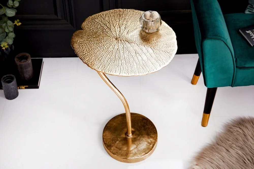 riess-ambiente Beistelltisch LEAF 42cm Gold Metall Blatt-Design - Bild 4