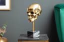 riess-ambiente Dekofigur SKULL 35cm Gold Metall-Schädel Bild 1
