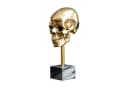 riess-ambiente Dekofigur SKULL 35cm Gold Metall-Schädel Bild 2
