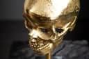riess-ambiente Dekofigur SKULL 35cm Gold Metall-Schädel Bild 5