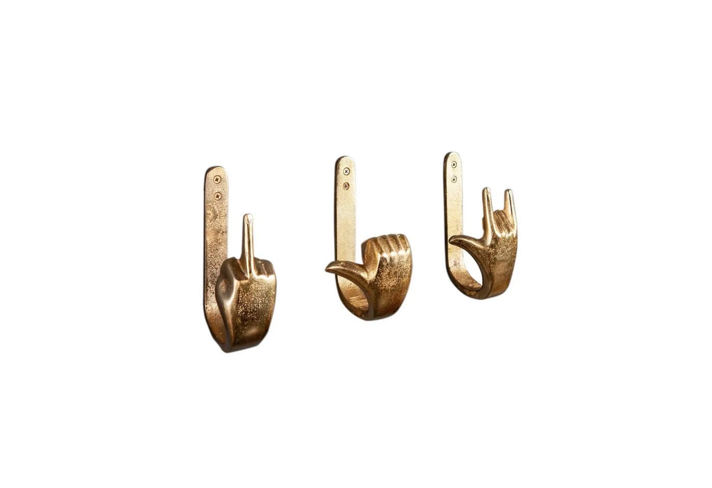 riess-ambiente Wandgarderobe FINGERS gold Metall 3-teilig - Bild 2