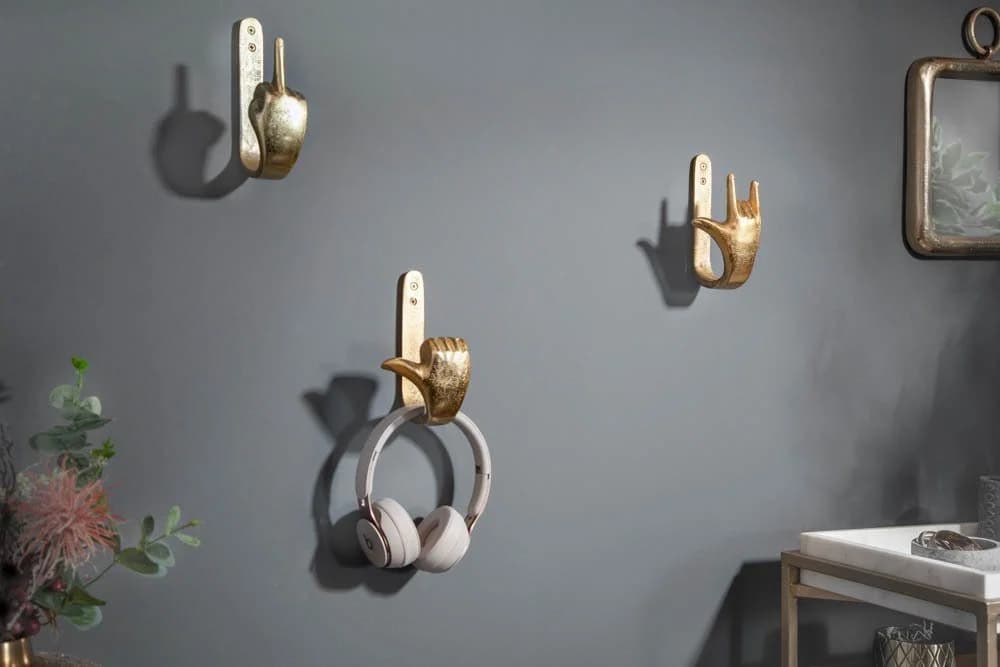 riess-ambiente Wandgarderobe FINGERS gold Metall 3-teilig - Bild 4