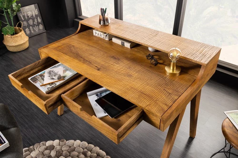 riess-ambiente Schreibtisch MONSOON 120cm Massivholz Natur