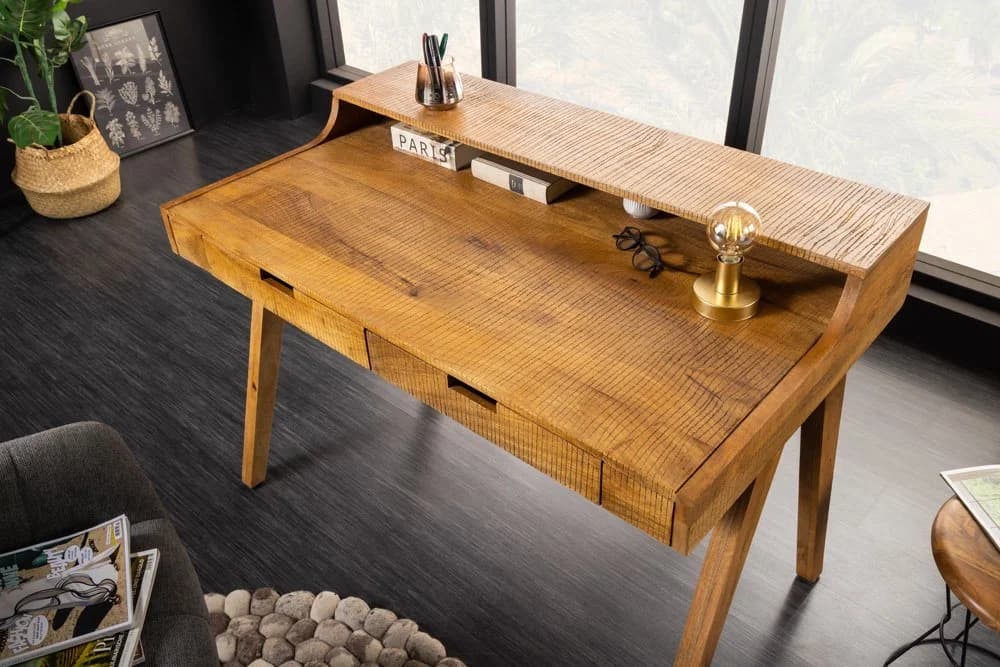 riess-ambiente Schreibtisch MONSOON 120cm Massivholz Natur - Bild 3