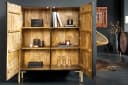 riess-ambiente Highboard MANDALA 120cm Schwarz Gold Massivholz Bild 1