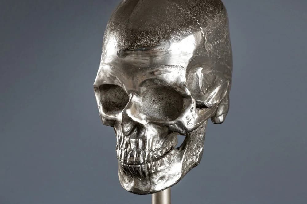 riess-ambiente Tischleuchte SKULL 56cm Schwarz/Silber Totenkopf Modern - Bild 4