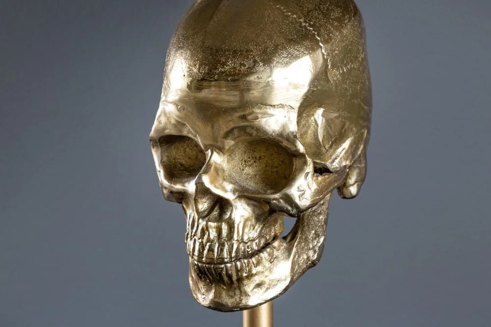 riess-ambiente Tischleuchte SKULL Totenkopf Schwarz/Gold Modern - Bild 5