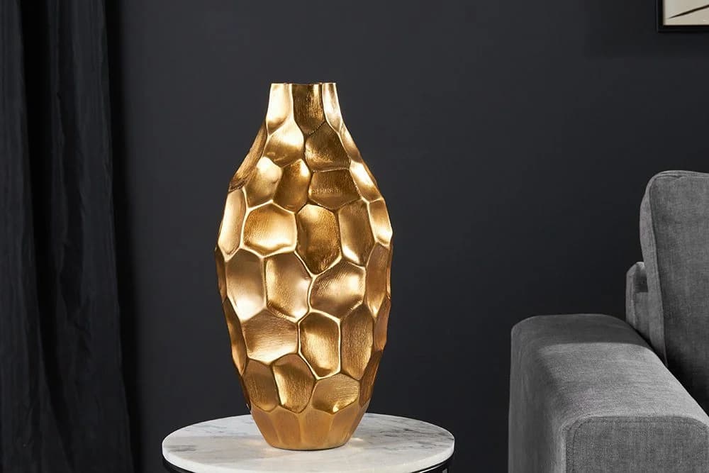 Riess Ambiente Vase ORGANIC ORIENT 45cm Gold Hammerschlag-Design - Bild 4