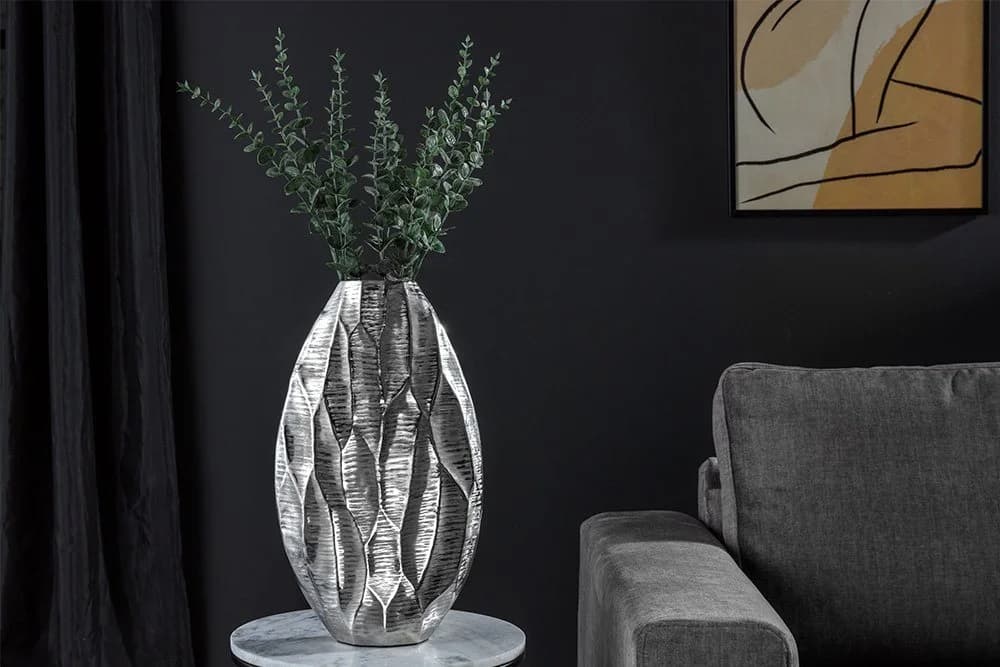 riess-ambiente Tischvase ORGANIC ORIENT 44cm silber - Bild 2
